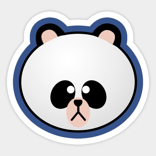 kawaii panda head Sticker by LegendaryPhoenix